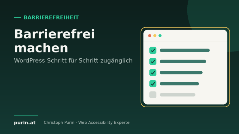 Beitragsbild: WordPress-Website barrierefrei machen – Schritt-für-Schritt-Fahrplan