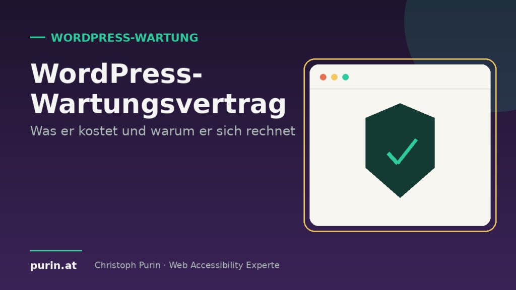 Beitragsbild: WordPress-Wartungsvertrag – Kosten und Nutzen