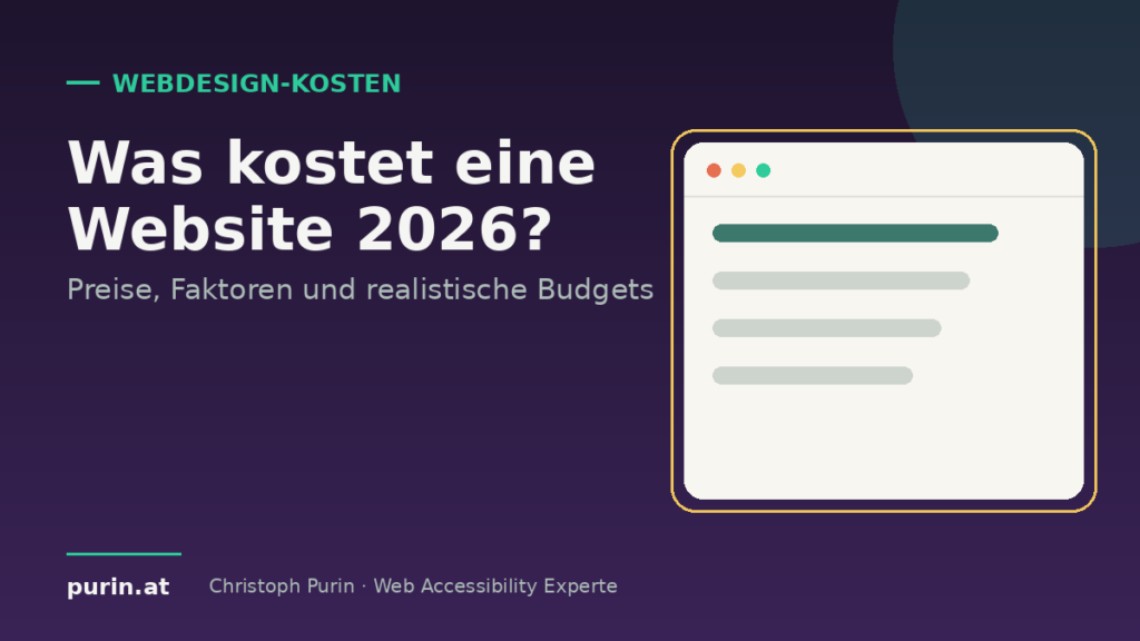 Beitragsbild: Was kostet eine WordPress-Website 2026 – Preise und Budgets