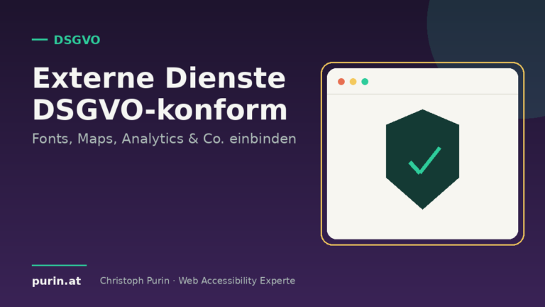 Beitragsbild: Externe Dienste DSGVO-konform in WordPress einbinden