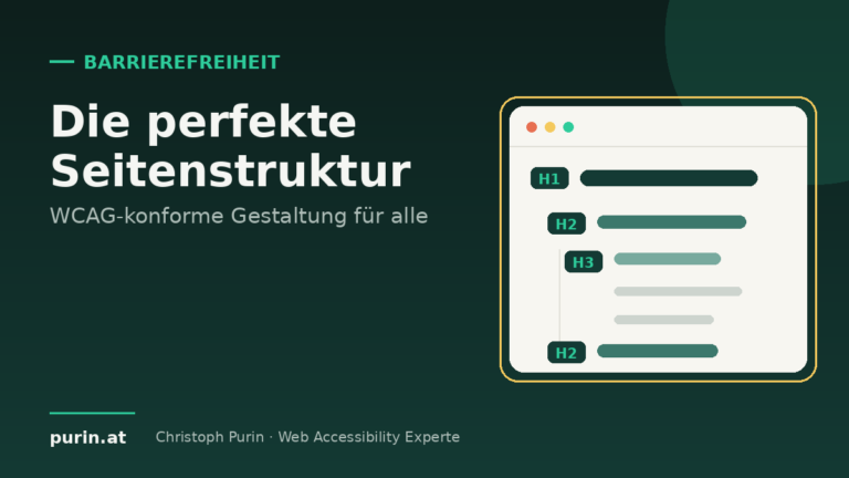 Beitragsbild: Die perfekte Seitenstruktur – WCAG-konforme Gestaltung