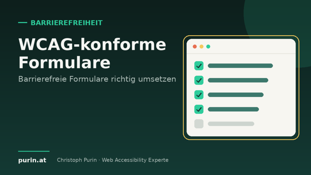 Beitragsbild: WCAG-konforme Formulare – barrierefreie Formulare richtig umsetzen