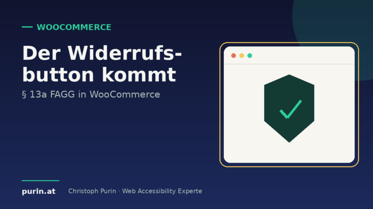 Beitragsbild: Der Widerrufsbutton nach § 13a FAGG in WooCommerce