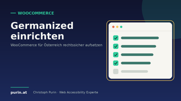 Beitragsbild: Germanized für WooCommerce in Österreich einrichten