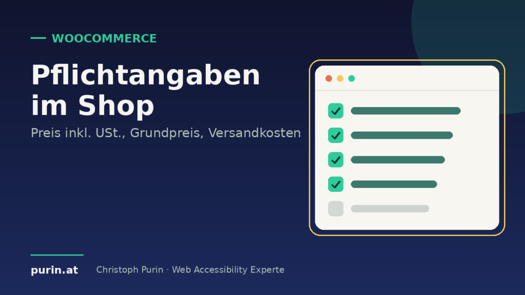 Beitragsbild: Pflichtangaben im Shop – Preis inkl. USt., Grundpreis, Versand