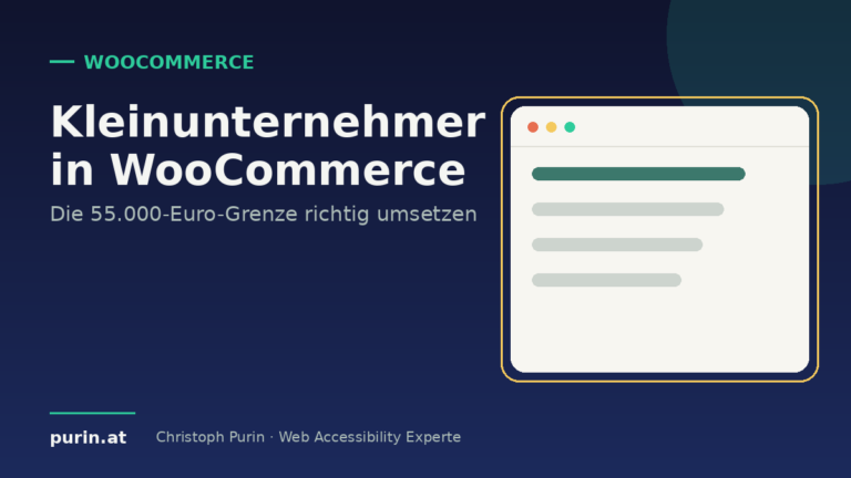 Beitragsbild: Kleinunternehmer in WooCommerce – die 55.000-Euro-Grenze