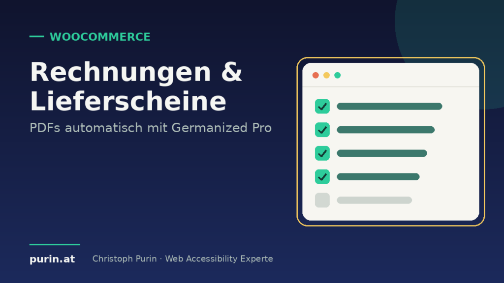 Beitragsbild: Rechnungen und Lieferscheine als PDF mit Germanized Pro