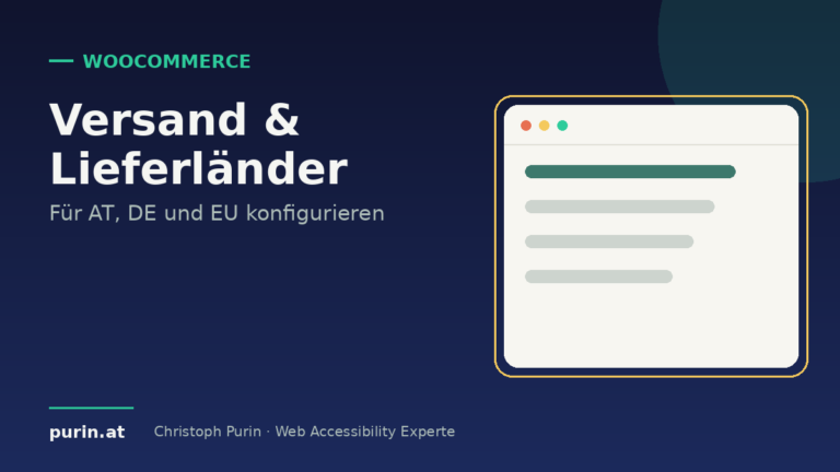 Beitragsbild: Versand und Lieferländer für AT, DE und EU konfigurieren
