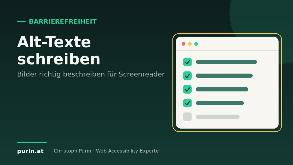 Beitragsbild: Alt-Texte schreiben – Bilder für Screenreader beschreiben