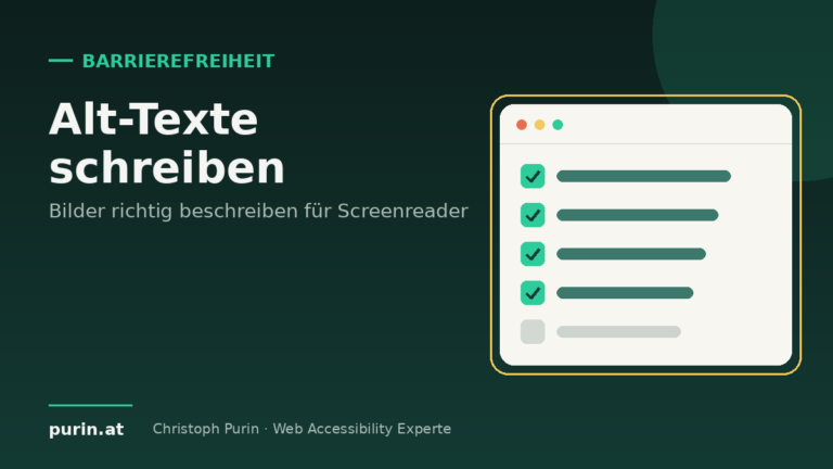 Beitragsbild: Alt-Texte schreiben – Bilder für Screenreader beschreiben