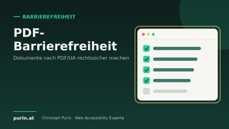 Beitragsbild: PDF-Barrierefreiheit nach PDF/UA – Dokumente rechtssicher machen