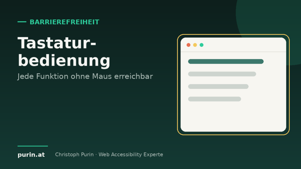 Beitragsbild: Tastaturbedienung – jede Funktion ohne Maus erreichbar