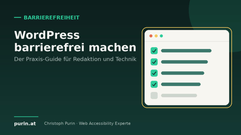 Beitragsbild: WordPress barrierefrei machen – der Praxis-Guide