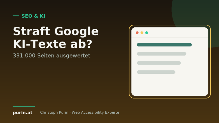 Titelbild: Straft Google KI-Texte ab? Auswertung von 331.000 Seiten