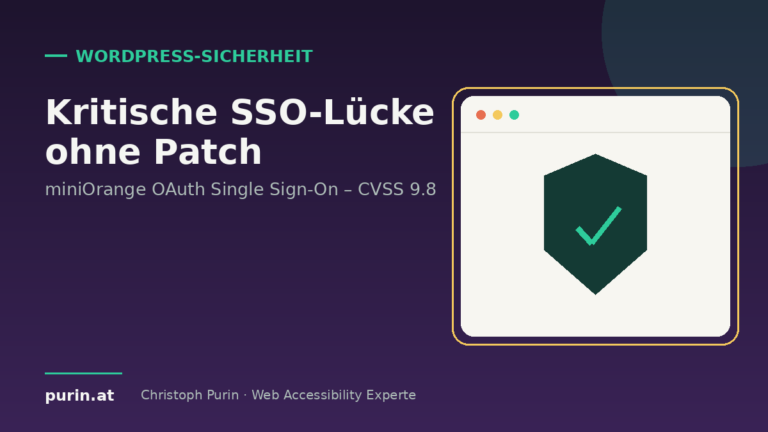 miniOrange OAuth SSO: Kritische WordPress-Lücke ohne Patch