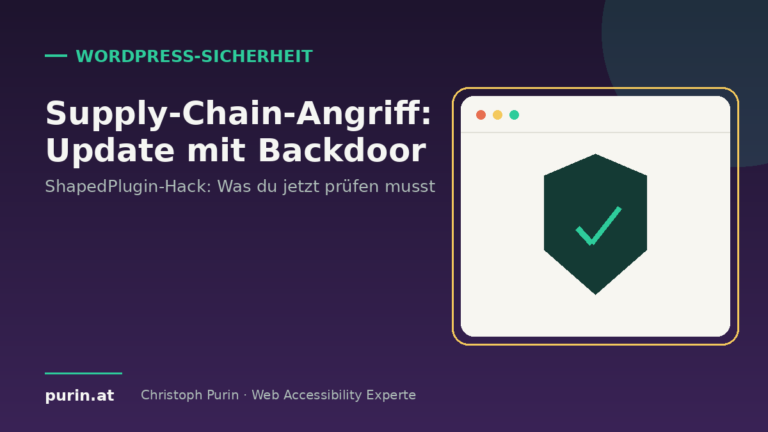 Illustration: Schutzschild – Supply-Chain-Angriff auf WordPress-Plugin-Updates