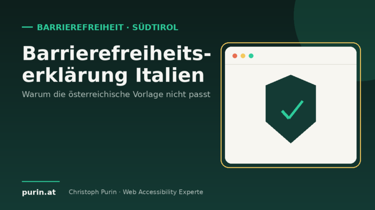 Titelbild: Barrierefreiheitserklärung Italien – warum die österreichische Vorlage nicht passt