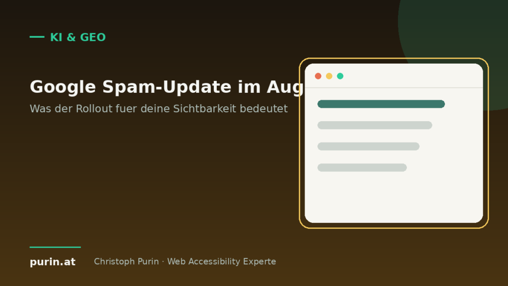 Google Spam-Update im August 2026 – Titelbild zum Blogbeitrag