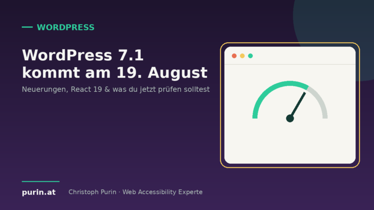 WordPress 7.1 kommt am 19. August 2026 – Neuerungen und Update-Tipps