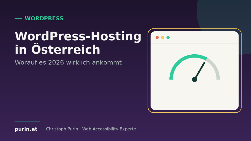 Titelbild: WordPress-Hosting in Österreich – worauf es 2026 wirklich ankommt