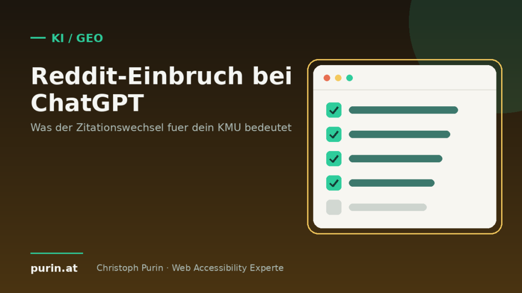 Platz 1 bei Google reicht nicht mehr: Reddit-Zitationseinbruch bei ChatGPT