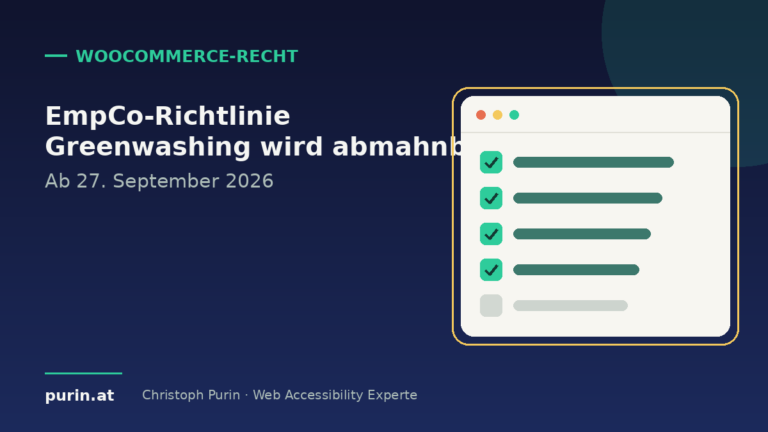 EmpCo-Richtlinie: Greenwashing im Onlineshop wird ab 27. September 2026 abmahnbar