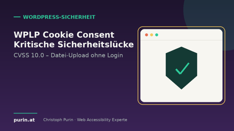 WPLP Cookie Consent: Kritische Sicherheitslücke CVSS 10.0