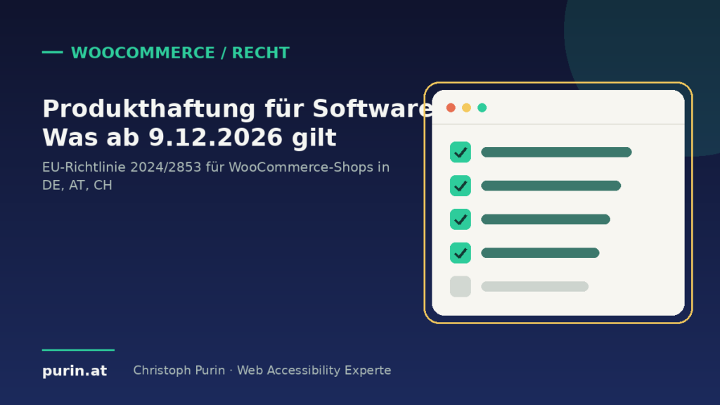 EU-Produkthaftungsrichtlinie 2024/2853 fuer Software ab 9. Dezember 2026