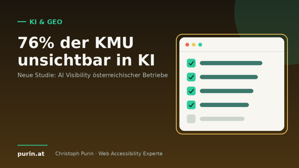 Studie: 76 Prozent der heimischen KMU kommen in ChatGPT, Perplexity und Google-KI nicht vor